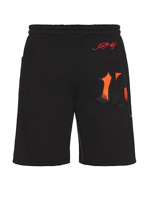 Ed Hardy Shallows Fleece Short in Black
