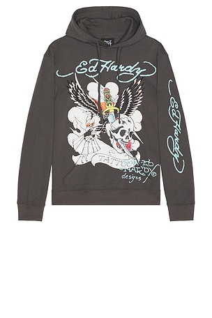 77 Eagle Fleece Hoodie Ed Hardy
