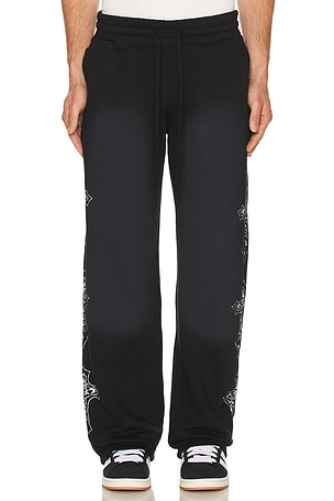 Ed hardy pantalones de chándal holgados crosses skulls en color negro