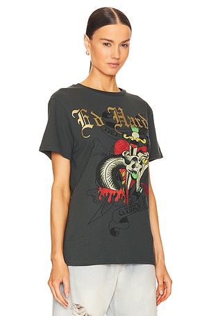 Ed Hardy Dagger Snake Tee in Black