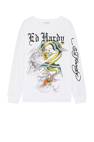 Dragon Long Sleeve Thermal Tee Ed Hardy