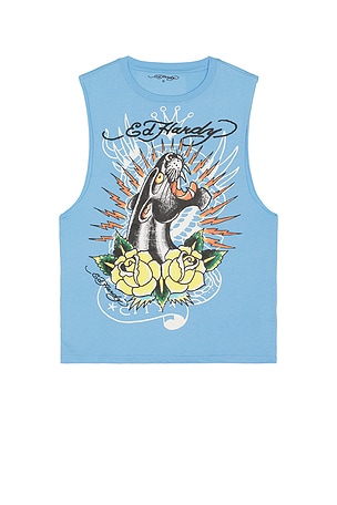 Panther Roses Cutoff Tee Ed Hardy