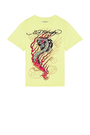 Cobra Flame Rhinestone Tee Ed Hardy