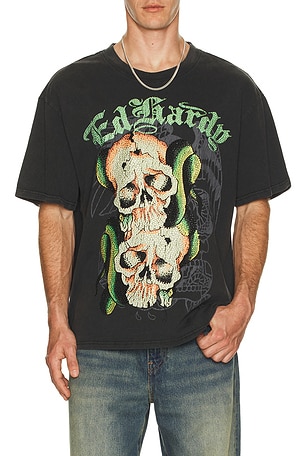 Skull Snakes Boxy Tee Ed Hardy