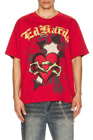 Heart Boxy Tee Ed Hardy