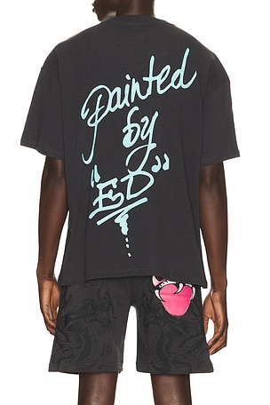 Ed Hardy Panteras Boxy Tee in Grey