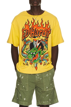 Dragons Boxy Rhinestone Tee Ed Hardy