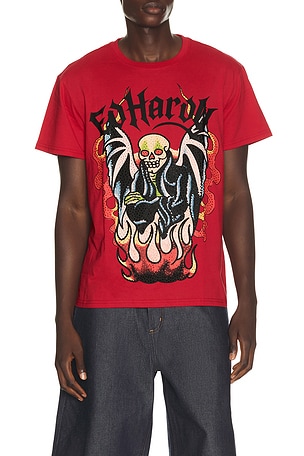 Firelord Rhinestone Throwback Tee Ed Hardy