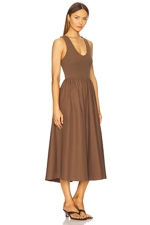 Elodie the label vestido audrey en color marrón