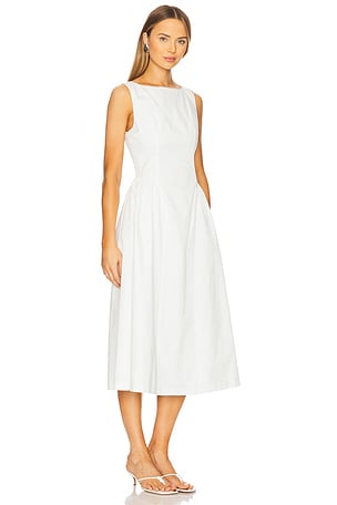 Elodie the Label Lennon Poplin Dress in White