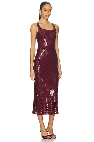 Elodie the Label Sandra Sequin Dress in Burgundy