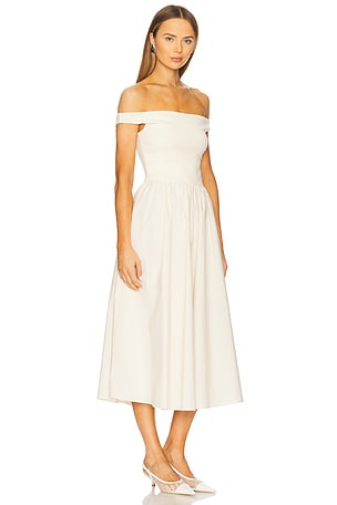 Elodie the Label Vera Off Shoulder Dress in Cream