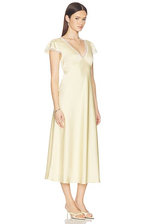 Elodie the Label Ondine Dress in Lemon
