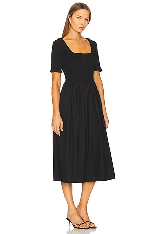 Elodie Zoe Smocked Dress in Black