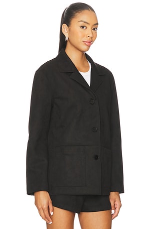 Elodie the Label Elodie Hayes Vegan Suede Jacket in Black