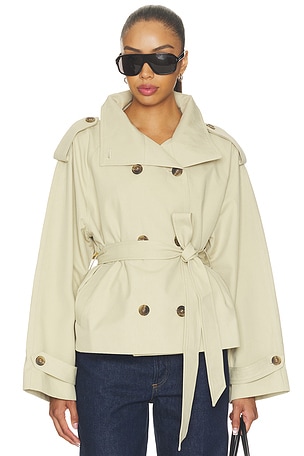 Saint Cropped Trench Jacket Elodie the Label