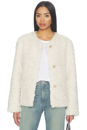 Frame Faux Fur Short Coat Elodie the Label