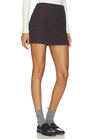 Elodie the Label Simone Mini Skirt in Brown