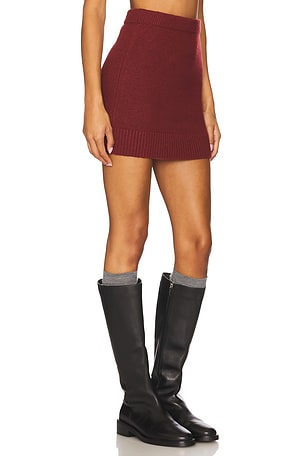 Elodie the Label Elodie Sana Sweater Mini Skirt in Red