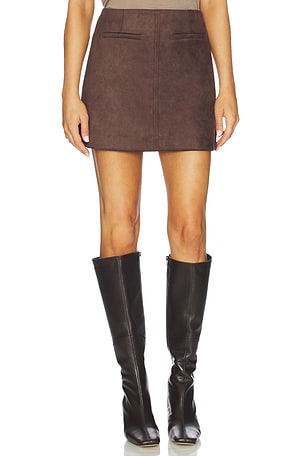 Elodie Mina Vegan Suede Mini Skirt Elodie the Label