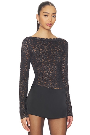Elodie the Label Alma Lace Top in Black