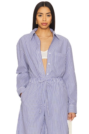 Elodie the Label Miley Stripe Shirt in Navy
