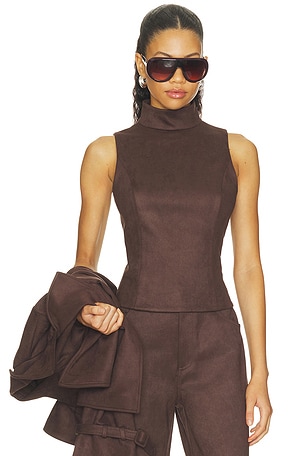 Etienne Faux Suede Top Elodie the Label
