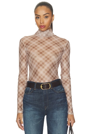 Bourbon Turtleneck Mesh Top Elodie the Label