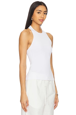 Elodie the Label Effie Halter Knit Tank Top in White