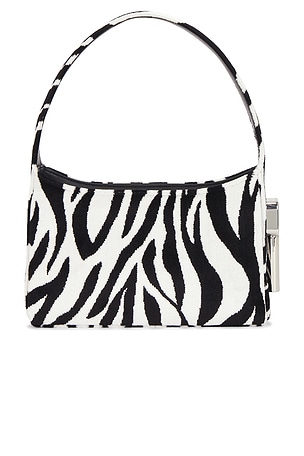 Edie Parker SAC PORTÉ ÉPAULE BURN en Noir,Blanc