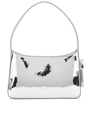 Edie Parker Burn Sholder Bag in Metallic Silver