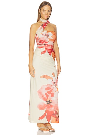 Especia Mai-tai Long Dress in Orange