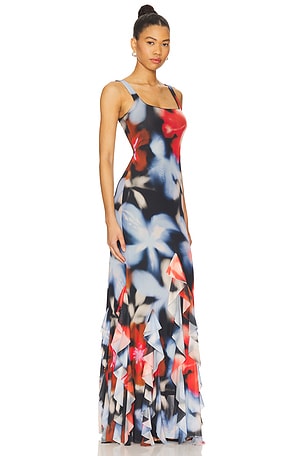 Especia Radiant Long Dress in Red