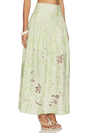 Especia Ambrosia Long Skirt in Green. Size XL. Also