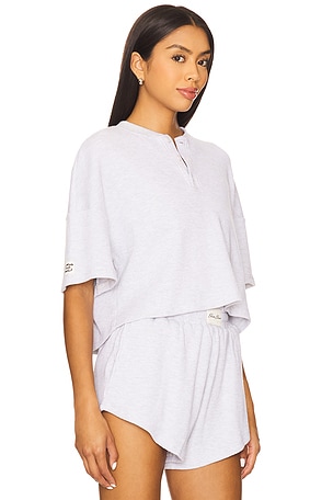 Eleven Eleven Waffle Top in Grey