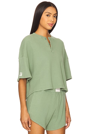 Eleven Eleven Waffle Top in Green