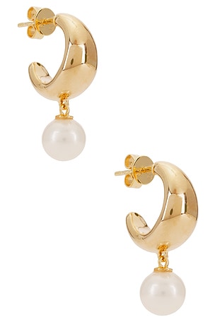 BOUCLES D'OREILLES PEARL DROP JUMBO DOME EF COLLECTION