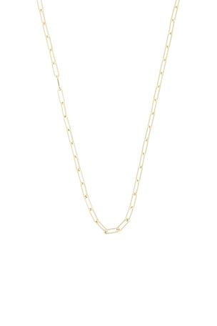 EF COLLECTION Mini Lola Chain Necklace in Metallic Gold