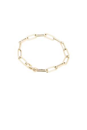 EF COLLECTION Jumbo Lola Chain Bracelet in Metallic Gold