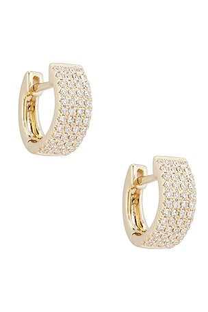 Diamond Jumbo Huggie Earrings EF COLLECTION