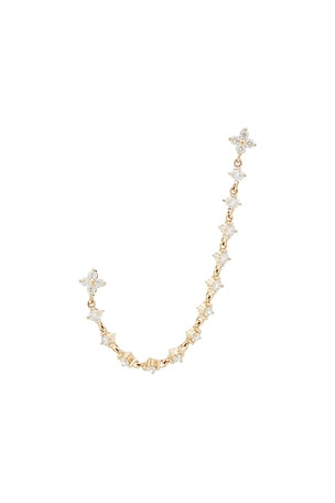 Diamond Fleur Double Stud Earring EF COLLECTION