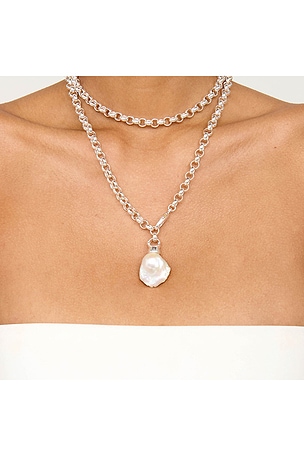 Eliou Carmela Necklace in Metallic Silver