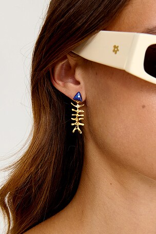 Eliou Pescado Earrings in Metallic Gold