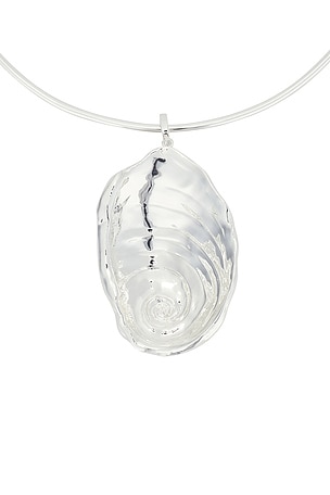 Eliou Fossil Necklace in Metallic Silver