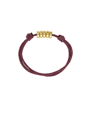 Eliou Cade Bracelet in Burgundy,Metallic Gold