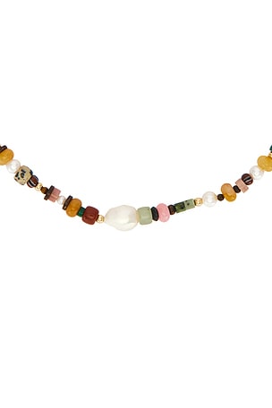 Eliou collar de cuentas bodie en color rojo, verde