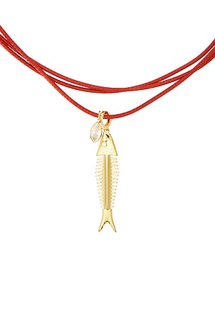 Eliou Spina Wrap Necklace in Red