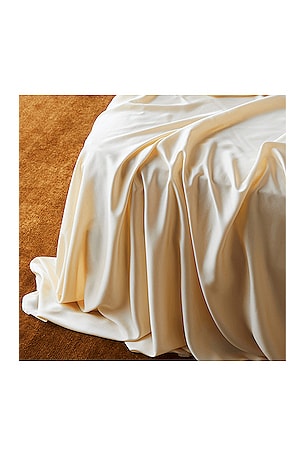 Ettitude Cal King Sateen Solid Sheet Set in Yellow