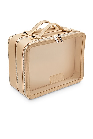 ETOILE COLLECTIVE Large Twin Cosmetic Case in Beige