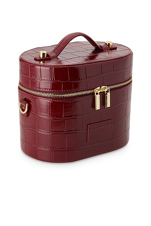 ETOILE COLLECTIVE x REVOLVE Oval Toiletry Case in Burgundy Croc